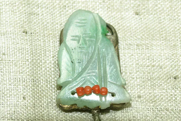 Small Chinese God Hairpin, Jade