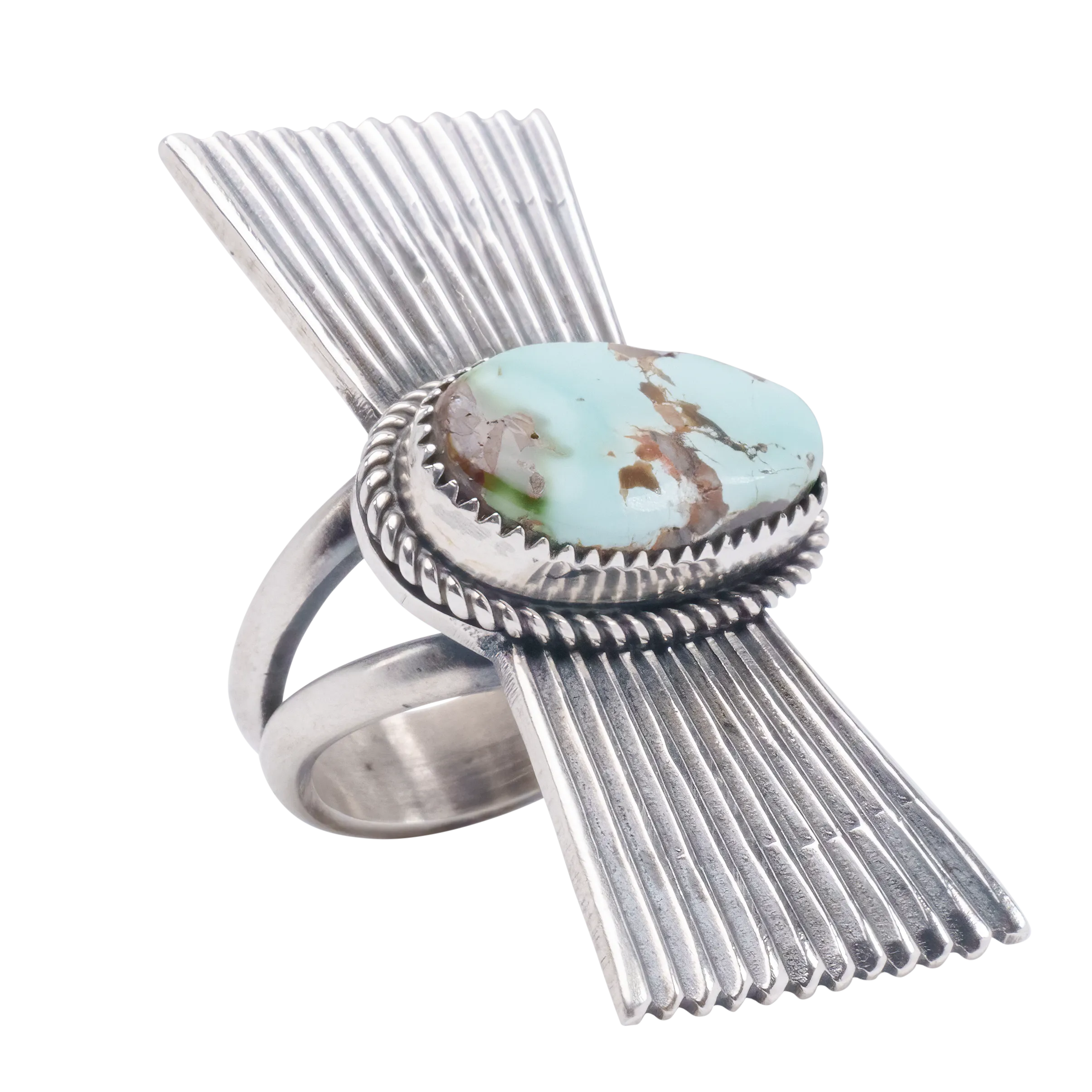 Sterling Silver Ring with Royston Turquoise | Reeda R. Begay