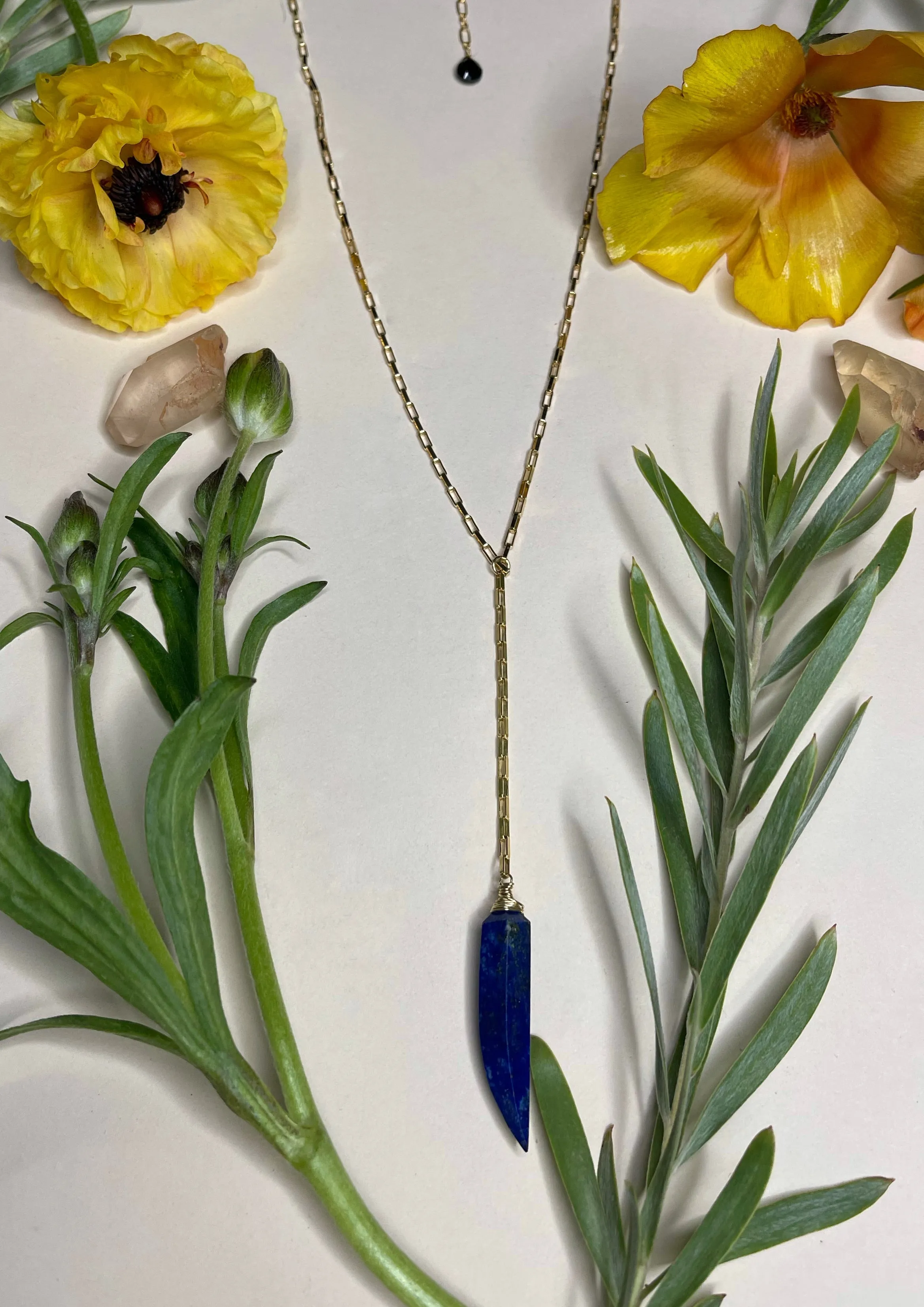 Stone Lariat Necklace