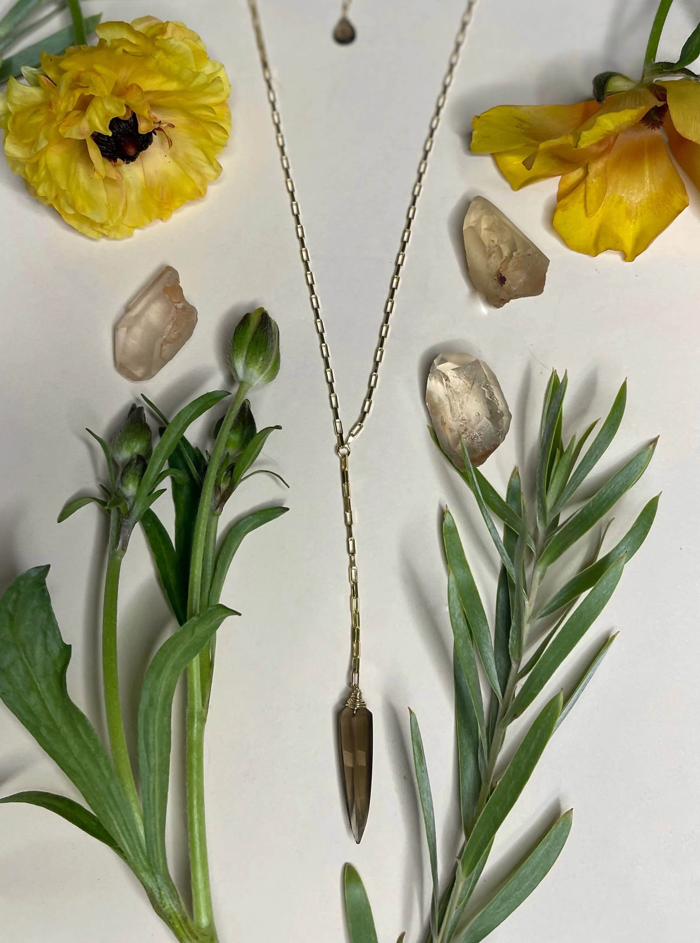 Stone Lariat Necklace