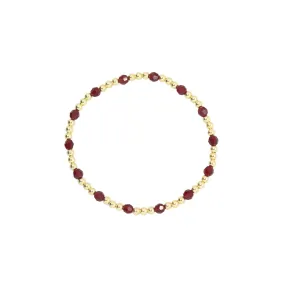Stretchy January Birthstone Adult Dotted Bracelet (3MM   4MM beads)