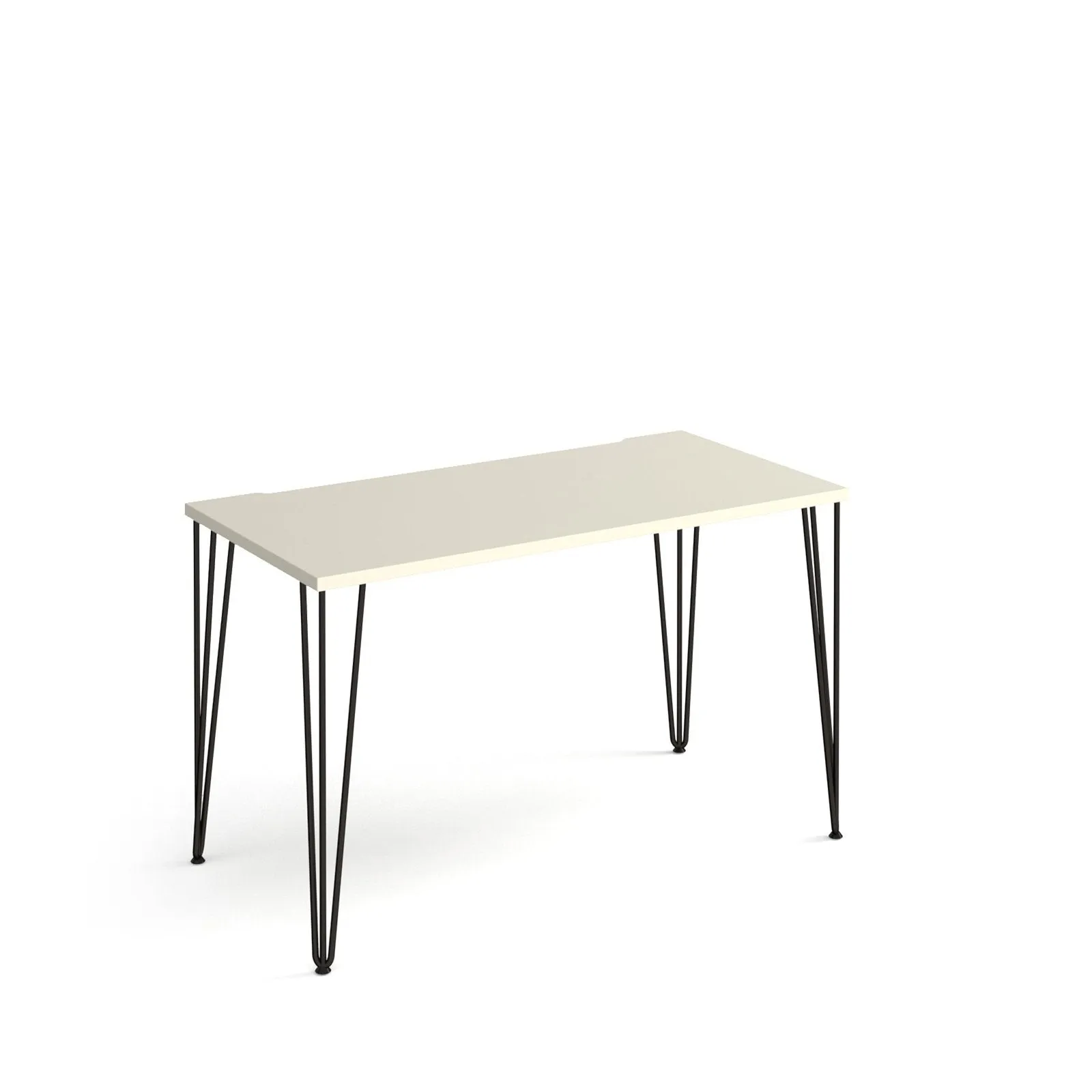 Tikal straight desk with black hairpin legs