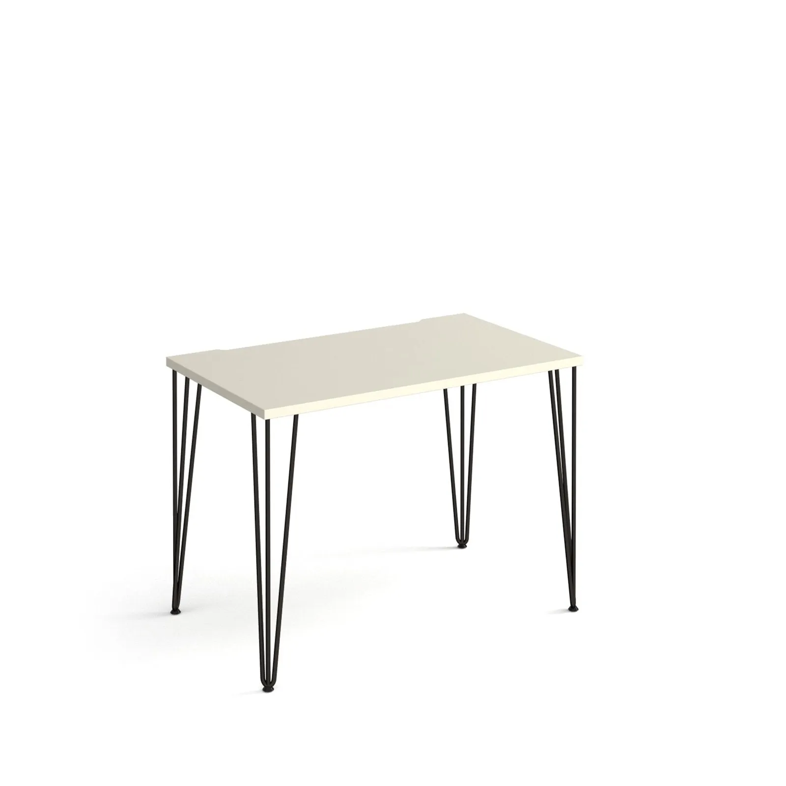 Tikal straight desk with black hairpin legs