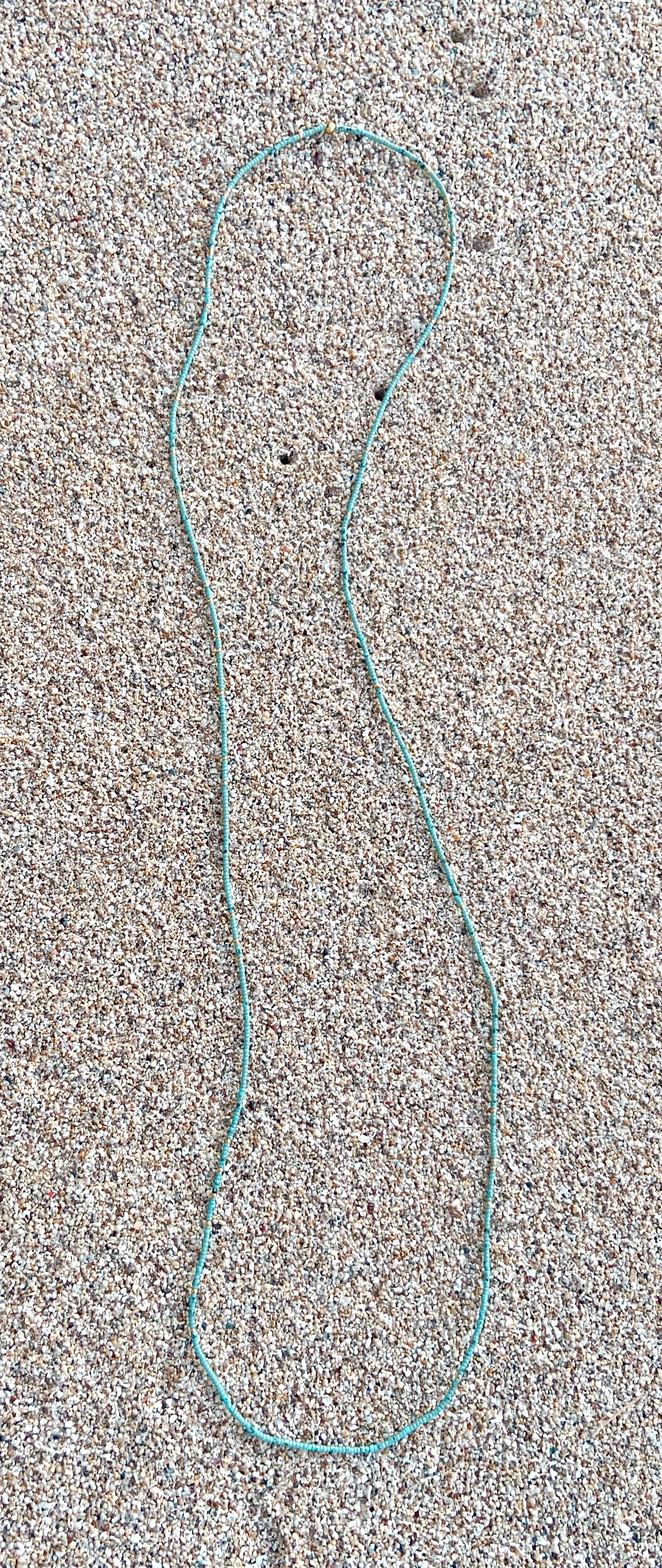 Turquoise with Gold ~ 33"