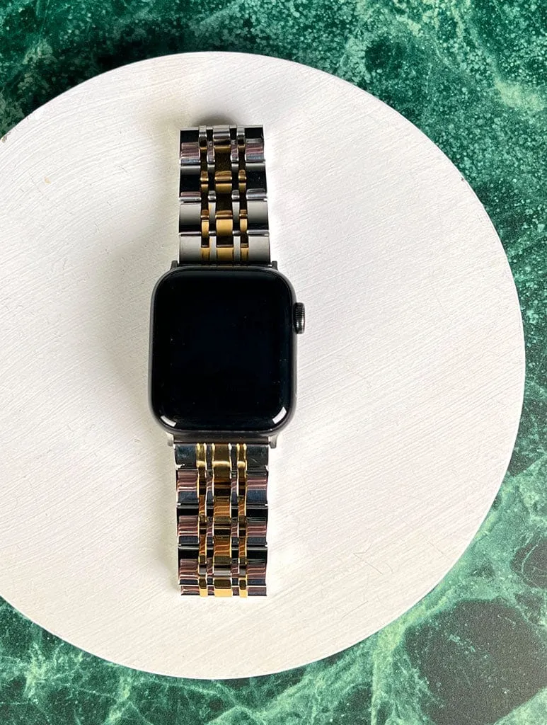 Two Tone Chain Link Apple Watch Strap