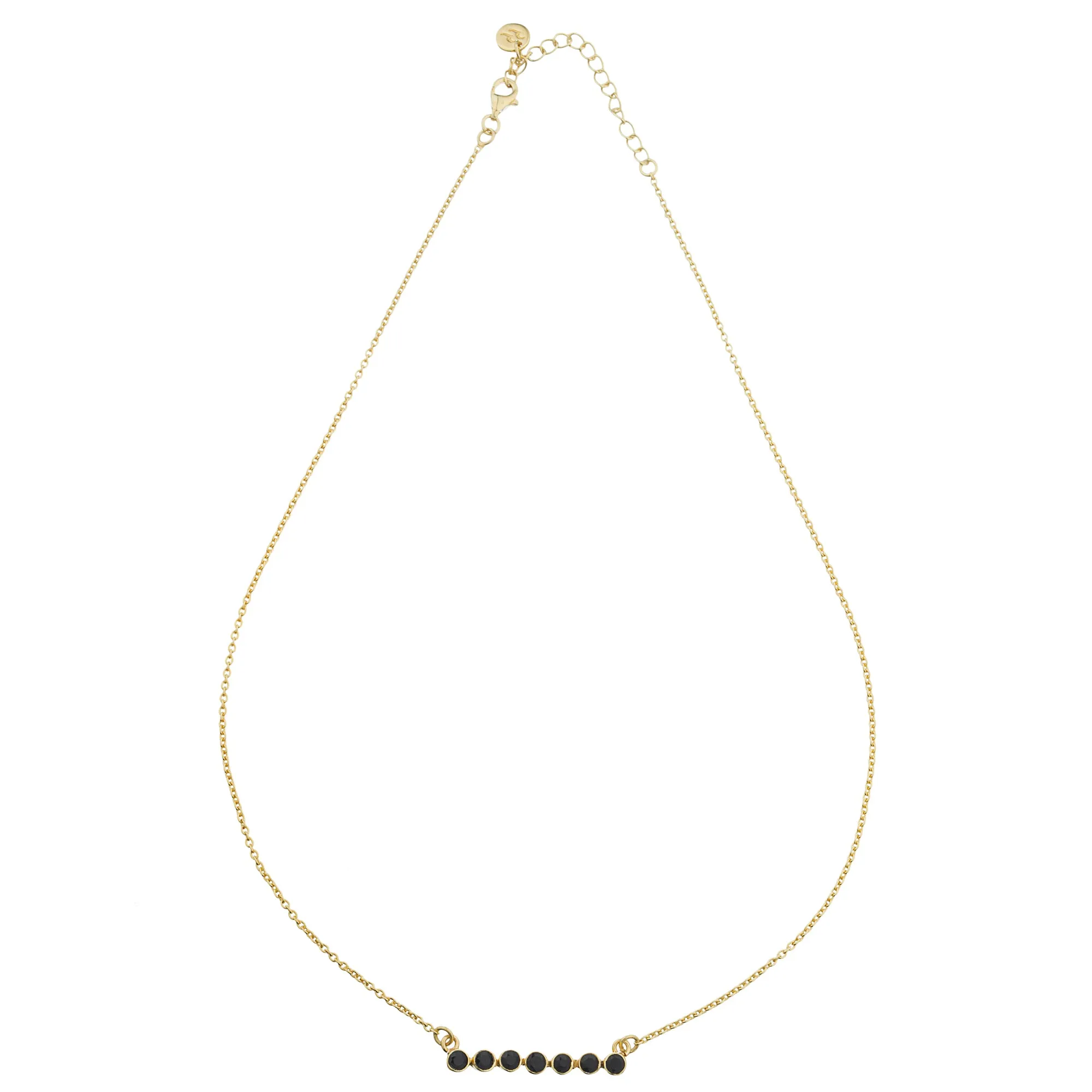 Vera, Black Onyx Bar Necklace