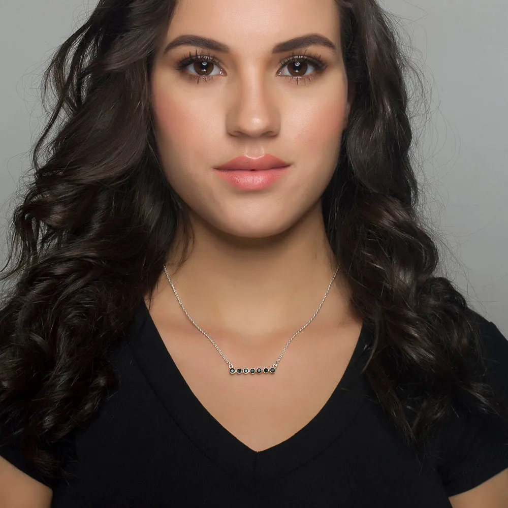 Vera, Black Onyx Bar Necklace