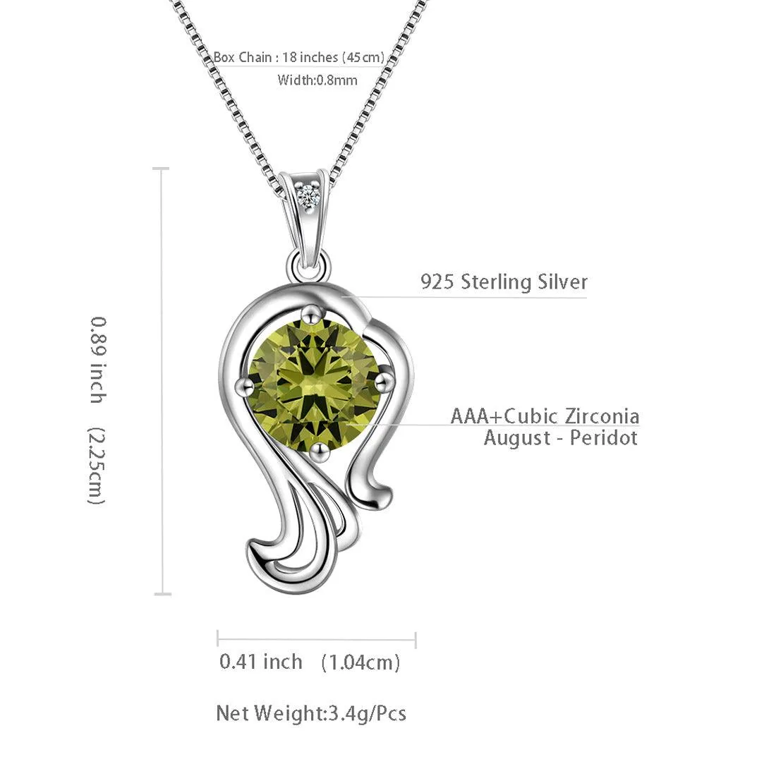 Virgo Necklace August Birthstone Pendant Women Girls Jewelry Birthday Gift Women Girls Jewelry Birthday Gift