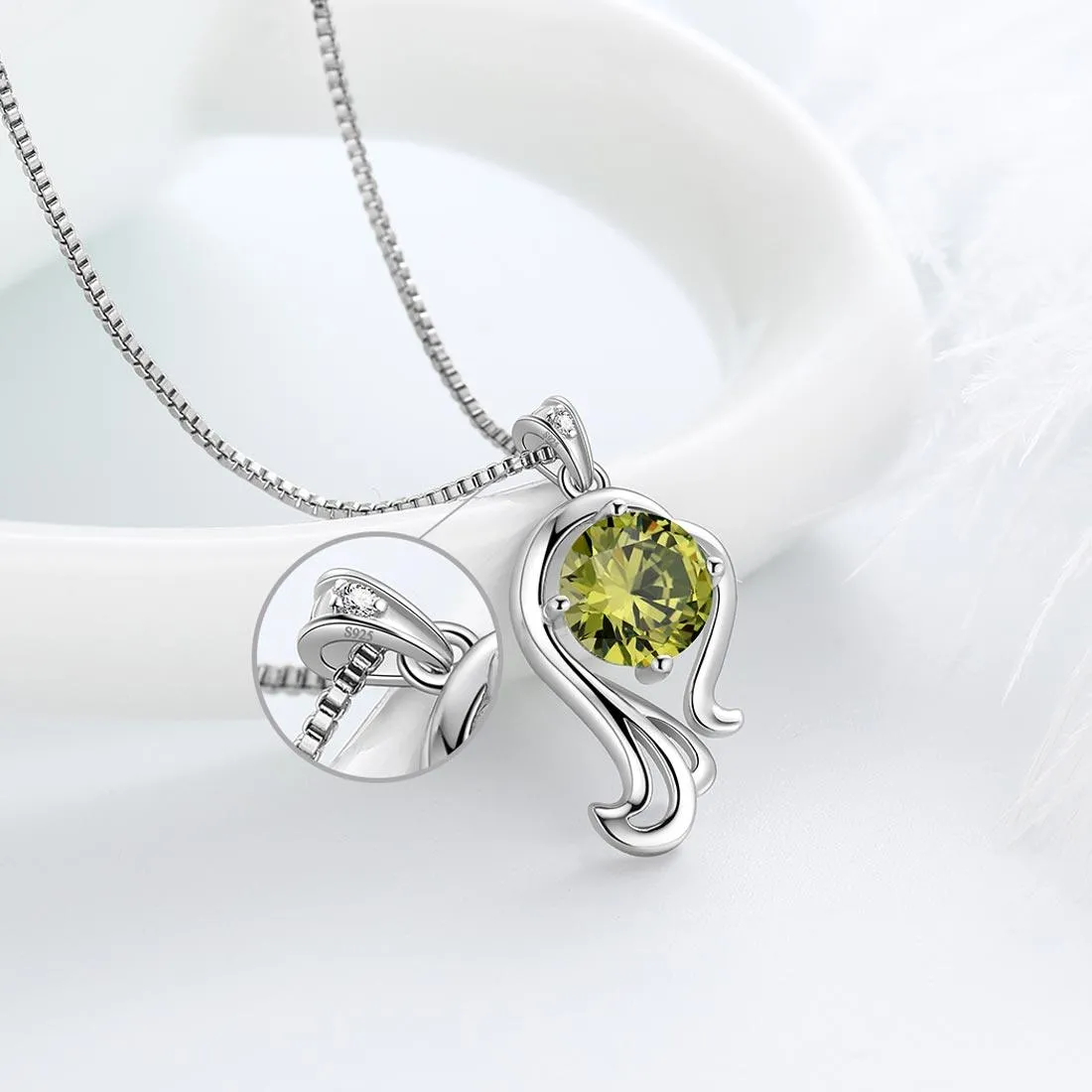 Virgo Necklace August Birthstone Pendant Women Girls Jewelry Birthday Gift Women Girls Jewelry Birthday Gift