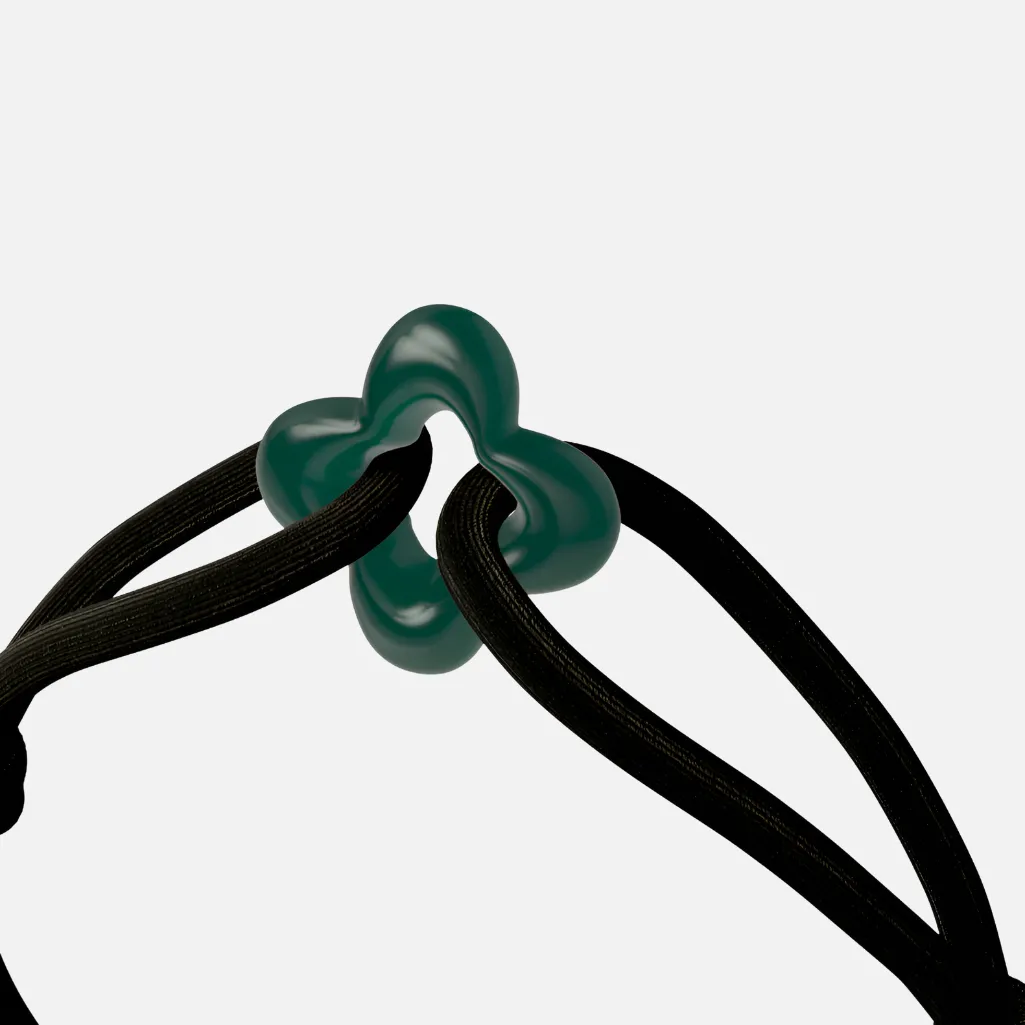 Wecord Green Clover Cord Bracelet