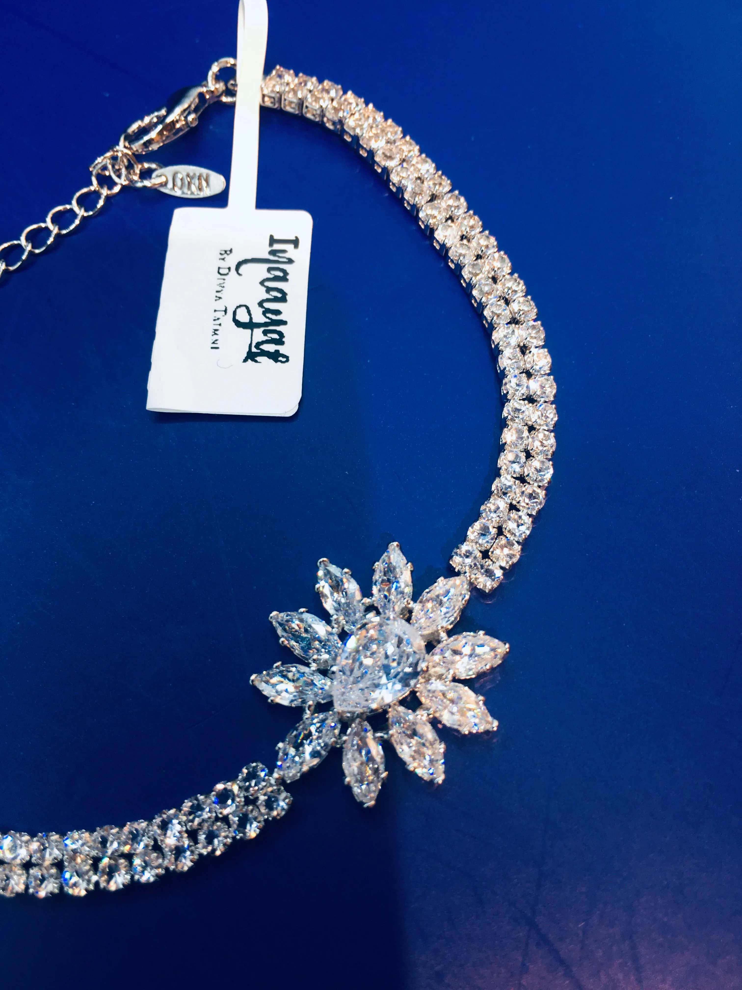 Zuhi Silver Zircon Art Deco Bracelet